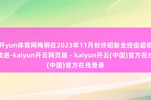 开yun体育网梅钢在2023年11月份终昭彰全经由超低排放改进-kaiyun开云网页版 - kaiyun开云(中国)官方在线登录
